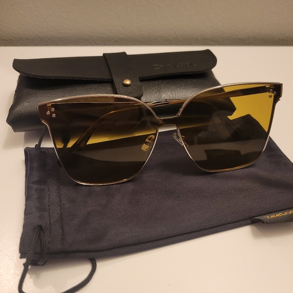 Zeelool Olive Yellow Lense Sunglasses - Picture 1 of 4